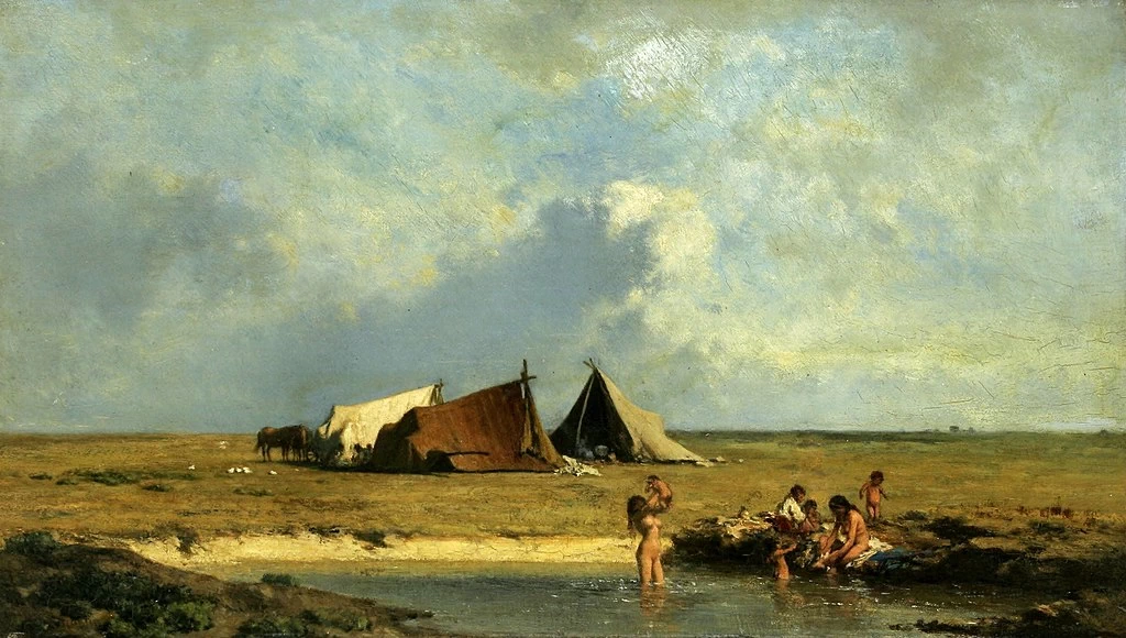 Campo nomadi della Puszta (1855) - Galleria Regionale di Liberec
